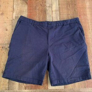 Izod mens size 42" blue flat front shorts 9.5" length